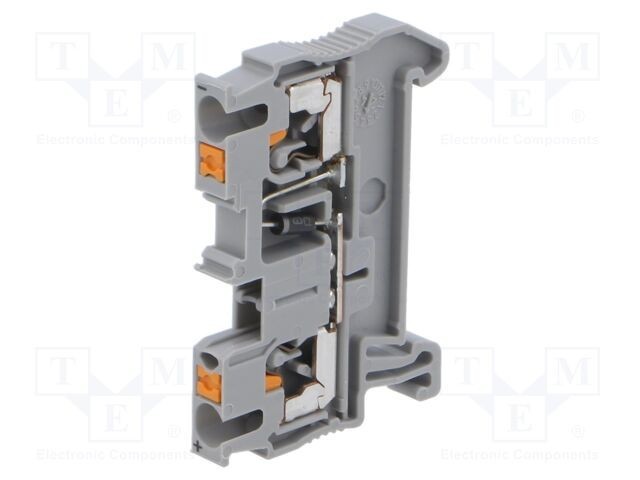 Terminator &icirc;mbinare șine PHOENIX CONTACT PT 500mA 800V push-in pentru șină DIN