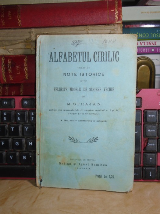 M. STRAJAN - ALFABETUL CHIRILIC URMAT DE NOTE ISTORICE_MODELE SCRIERE ...