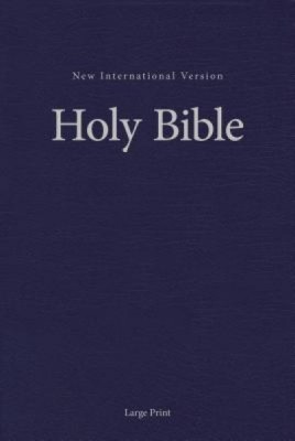 NIV, Single-Column Pew and Worship Bible, Large Print, Hardcover, Blue foto