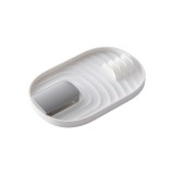 Suport Pliabil, Cyrax, pentru Capace, Linguri, Multifunctional, Plasare pe Blatul de Bucatarie, 11.5 x 18 x 2.2 cm, Alb