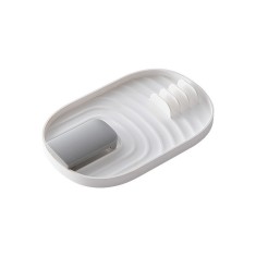 Suport Pliabil, Cyrax, pentru Capace, Linguri, Multifunctional, Plasare pe Blatul de Bucatarie, 11.5 x 18 x 2.2 cm, Alb