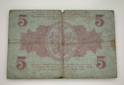 Germania - 5 Mark 1918 foto