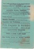Afis original 1914 &ndash; Salonul Hotel Central Cimpulung &ndash; Prin dragoste la mormant &ndash; mare tragedie in 5 acte &ndash; program cinematografic rar