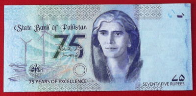 Pakistan 75 Rupees 2023 UNC necirculata ** foto