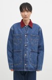 ICECREAM geacă din denim Denim Chore bărbați, culoarea bleumarin, de tranziție, oversized, ICD007