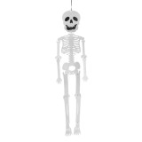 Decorațiune Suspendabilă Halloween, Schelet, Fetru, Alb, 20x80cm