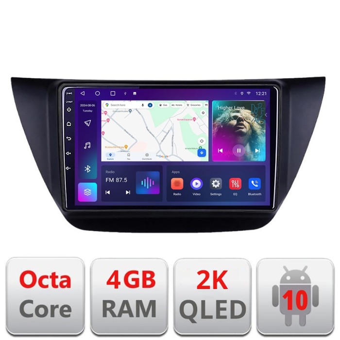 Navigatie Mitubishi Lancer 2001-2007 C-lancer07 Android Octa Core Ecran 2K QLED GPS 4G 4+32GB 360 KIT-lancer07+EDT-E409-2K CarStore Technology
