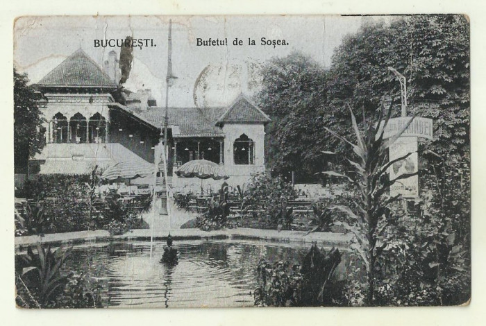 cp Bucuresti : Bufetul de la Sosea - circulata 1916