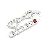 Cumpara ieftin Prelungitor French Type, 5 Prize cu Protectie Supratensiune, 250 V/2300W/16 A, 5M, Alb
