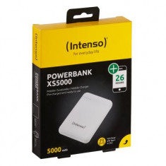 Baterie externa Intenso XS5000, power bank, Fast Charge USB-A to Type-C, 2.1A, Alb, 5000 mAh