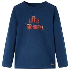 Tricou de copii cu m&acirc;neci lungi, bleumarin, 140