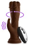 Vibrator Realist Vortex Turbo Rabbit FemmeFunn, Remote Control, 8 Moduri Vibratii, 1 Miscare Rotatie, Silicon Lichid, USB, Maro, 21 cm