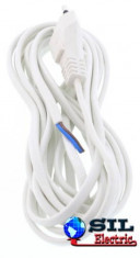 Cablu alimentare cu fisa EU 2x0.75mmp 3m alb Well foto