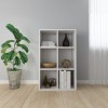 VidaXL Bibliotecă/Servantă, alb extralucios, 66 x 30 x 97,8 cm, PAL