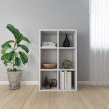 Biblioteca/Servanta vidaXL, Alb Extralucios, 66x30x98cm, PAL, 6 Compartimente, Rafturi Depozitare, Dulap Carti