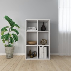 vidaXL Bibliotecă/Servantă, alb extralucios, 66x30x98 cm, PAL