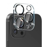 Folie sticla pentru camera apple iphone 14 pro / 14 pro max, transparent cu margini negre, Flippy