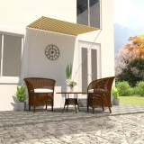 VidaXL Copertină retractabilă, galben și alb, 150 x 150 cm