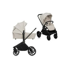 Carucior 2 in 1 Lionelo Mika Plus, landou si sport, pana la 22 kg, bej sand