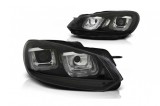 Set de faruri tuning potrivit pentru VW Golf VI 2008-2012 cu baza neagra, stanga si dreapta Performance AutoTuning
