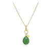 Colier aurit cu agat verde smarald Fantasy Marak&amp;ograve; argint 925, 42-50cm, Made in Italy