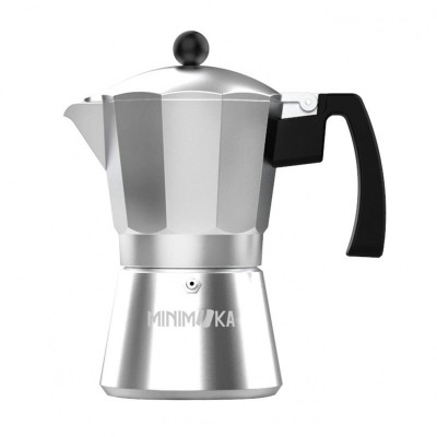 Infuzor de cafea Taurus Minimoka, 12 cesti, baza si filtru inox, maner ergonomic, supapa de siguranta, inchidere din silicon, Argintiu foto