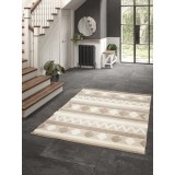Covor Premium Belgian Model Richmond 15565-365, Marime 80 x 150 cm, Bej, Crem, Antialergic, Polipropilena, Living, Dormitor, Sufragerie, Birou
