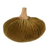 Cumpara ieftin Dovleac decorativ lemn natur textil verde 15x12 cm