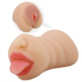 Masturbator Crazy Bull Sarah Mouth&amp;Pussy, Soft Skin, Natural, 18 cm, Baile