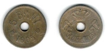 Romania 1905 - 5 bani, circulata