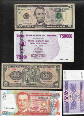 Set #60 15 bancnote de colectie (cele din imagini) foto