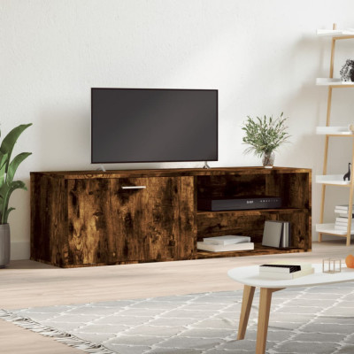 Comoda TV, stejar fumuriu, 120x34x37 cm, lemn compozit GartenMobel Dekor foto