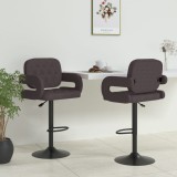 vidaXL Scaune de bar, 2 buc., gri taupe, material textil