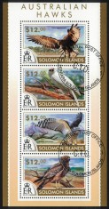 INSULELE SOLOMON 2015 - Fauna, Vulturi australieni / colita + bloc ( 2 imagini)