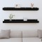 vidaXL Rafturi de perete, 2 buc., negru, 110x12x9 cm, lemn masiv pin 823598