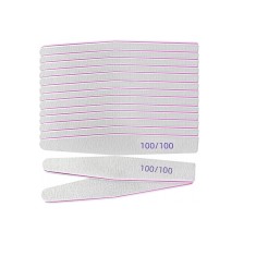 Set 15 pile pentru unghii Lofuanna, 17.8 cm, granulatie 100, 100, gri, roz