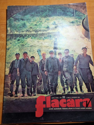 flacara 3 august 1974-articol hunedoara,deva,ialomita,amara,cerna motru,slobozia foto