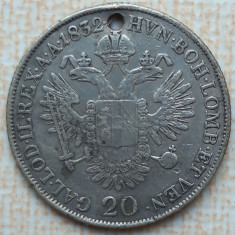 (A429) MONEDA DIN ARGINT AUSTRIA - 20 KREUZER 1832, LIT. M (MILANO), MAI RARA