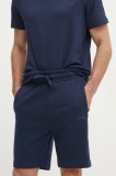 HUGO pantaloni scurți din bumbac lounge culoarea albastru marin, 50520492
