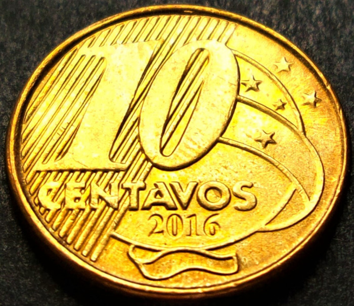 Moneda 10 CENTAVOS - BRAZILIA, anul 2016 * cod 5219 = A.UNC