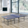 HOMCOM Masa Ping Pong Pliabila in lemn MDF si otel, Albastru Violet 152.5x274x76cm