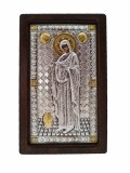 Icoana argint Maica Domnului Gerontissa 10x16 cm