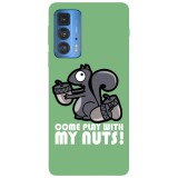 Husa compatibila cu Motorola Moto G51 5G model Play with my nuts, Silicon, TPU, Viceversa, Transparent, Carcasa