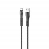 Cumpara ieftin Cablu de Date USB-A la Type-C 2.4A, 1.2m Hoco Splendor (U70) Gri