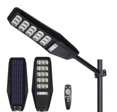 Lampa Stradala Solara 300W 15 casete 600 LED Cu Panou Solar si Telecomanda foto