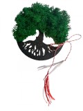 Magnet de frigider pomul vietii cu licheni (Verde mediu Negru)