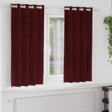 vidaXL Draperii opace cu ocheți, 2 buc., bordo, catifea