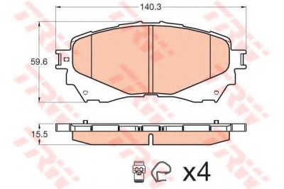 Set placute frana,frana disc MAZDA 6 Limuzina (GJ, GH) (2012 - 2016) TRW GDB3580 foto