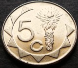 Moneda exotica 5 CENTI - NAMIBIA, anul 2012 * cod 2244 = excelenta, Africa