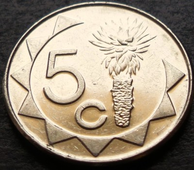 Moneda exotica 5 CENTI - NAMIBIA, anul 2012 * cod 2244 = excelenta foto